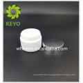 50g Hot sale make up packing white colored empty cosmetic cylinder glass jar with screw cap